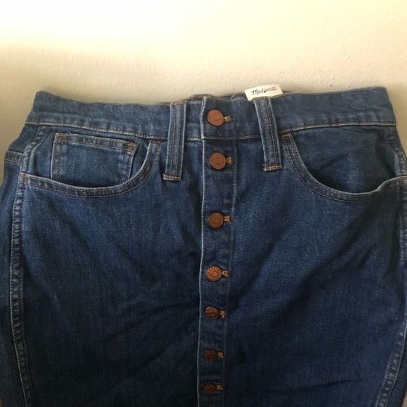 NWT Madewell Button Front Skirt - Picture 3 of 4